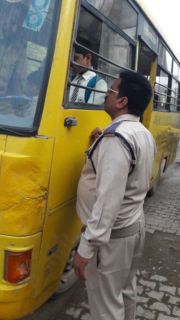 School children going school in this condition pictures