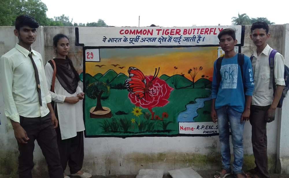 Beauty of Nature wall painting in panna mp