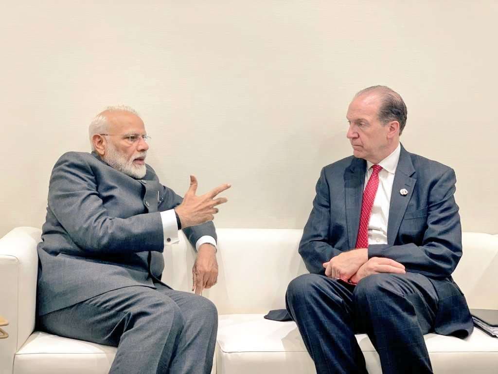 PM Modi Meets world bank leader 