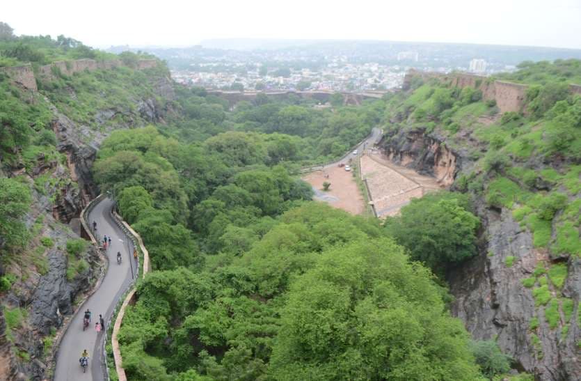 Green Gwalior fort an rainy season