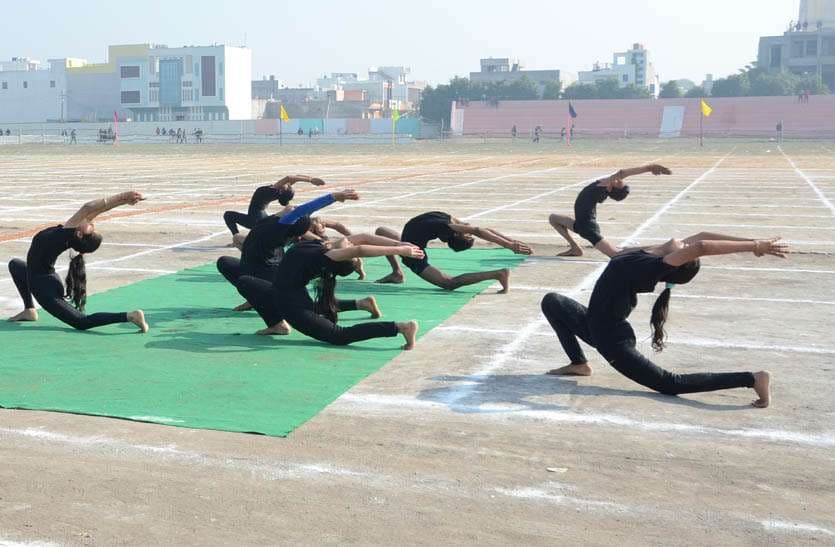 Importance of healthy body explained through yoga drill