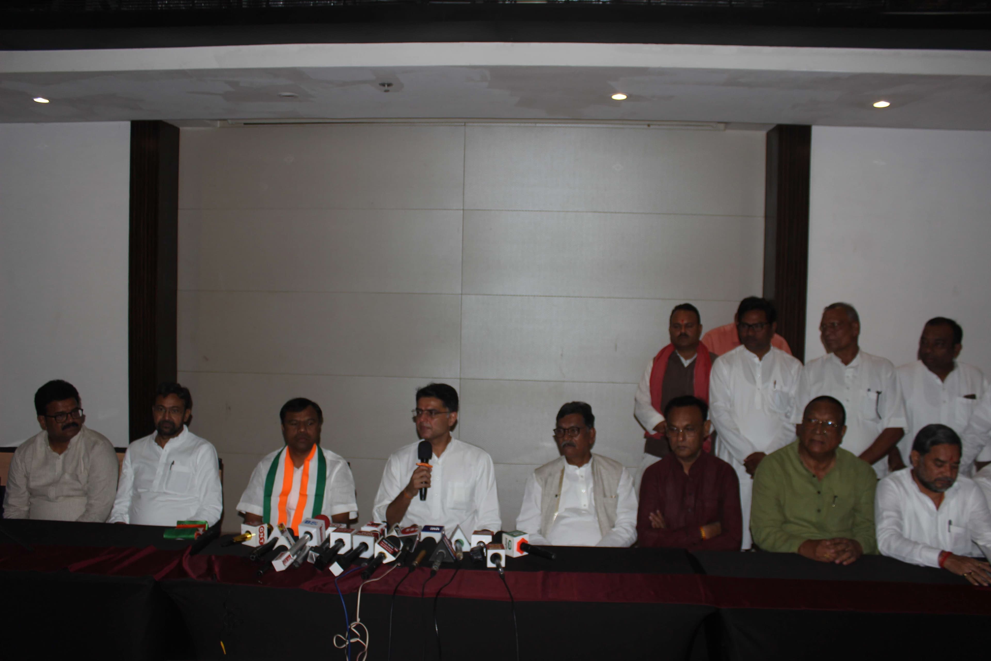 sachin pilot press conference