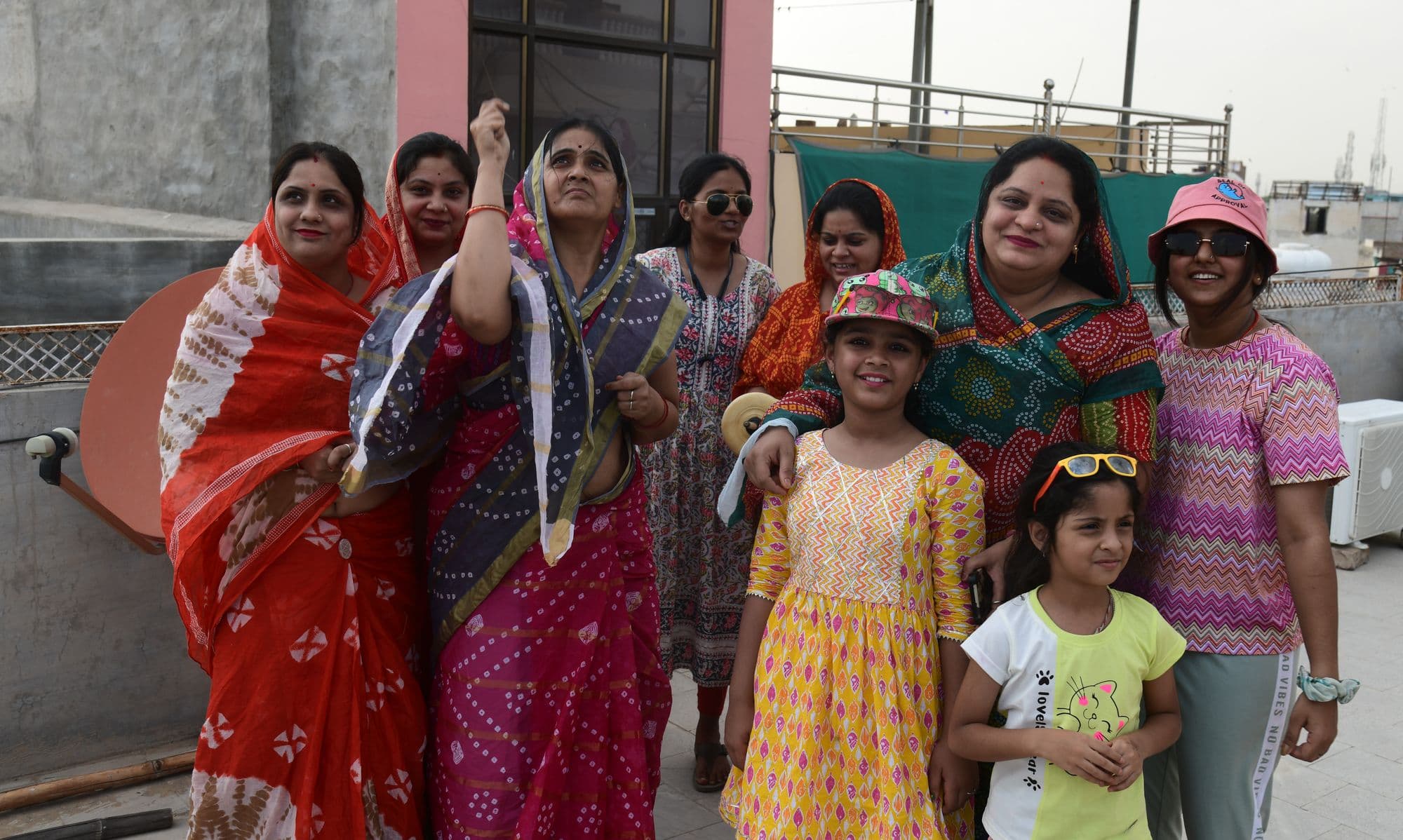 Kites decorated the sky with enthusiasm