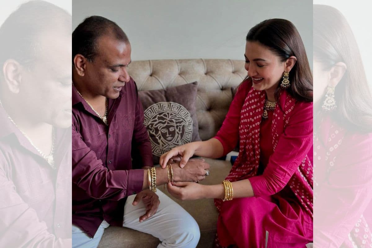 Gauahar Khan celebrating rakhi 2024