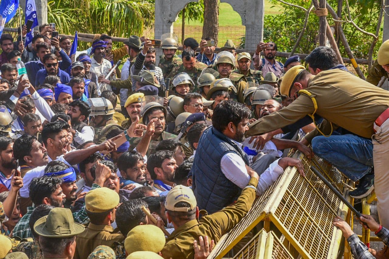 Protest by bheem army